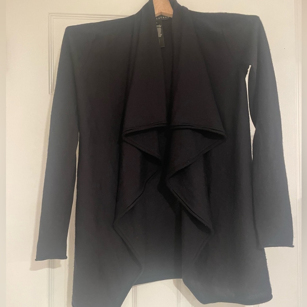Ralph Lauren Cashmere and Silk Open Cascade Cardigan